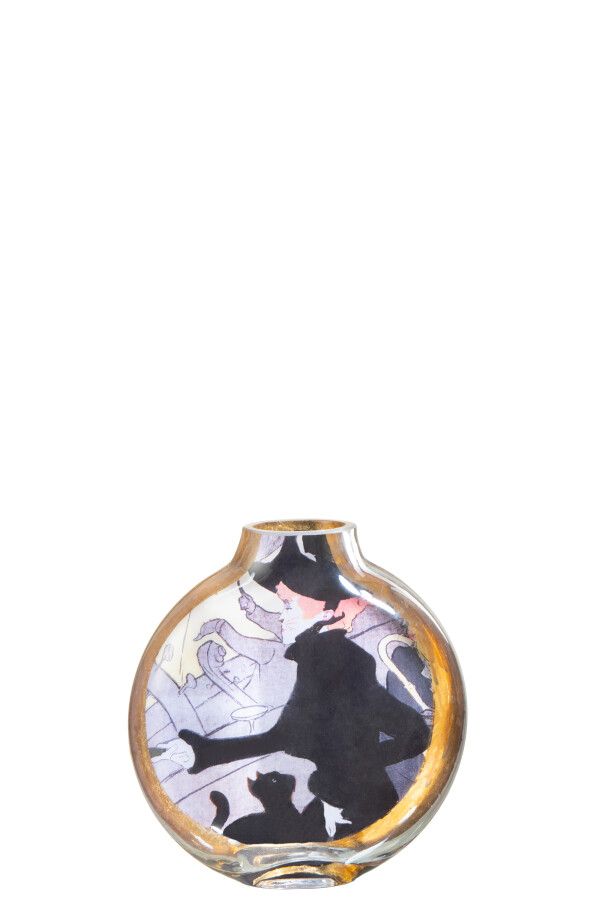 Les Chartistes Vaas Geïnspireerd Door Divan Japonais Klein H 15 x B 4 x L 14,5 cm  (44826)
