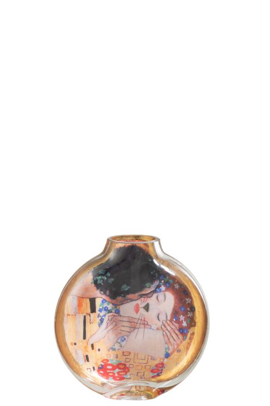 Les Chartistes Vaas Geïnspireerd Door De Kus Klein H 15 x B 4 x L 14,5 cm (44828)