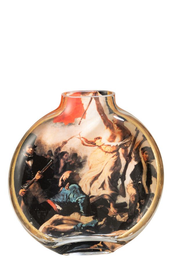 Les Chartistes Vaas Geïnspireerd Door De Vrijheid Leidt Het Volk Groot H 25 x B 5 x L 24,5 cm (44832)