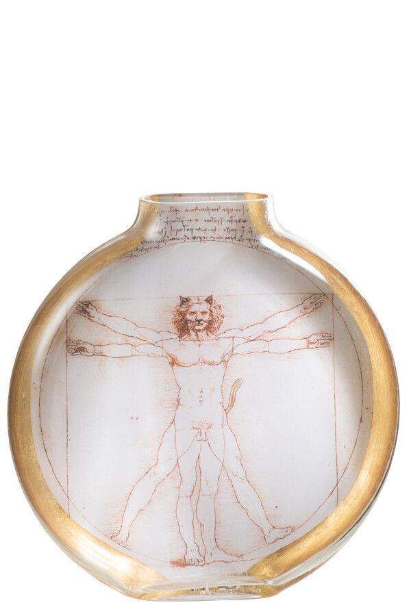 Les Chartistes Vaas Geïnspireerd Door De Vitruviusman Groot H25 x B 5 x L 24,5 cm  (44835)