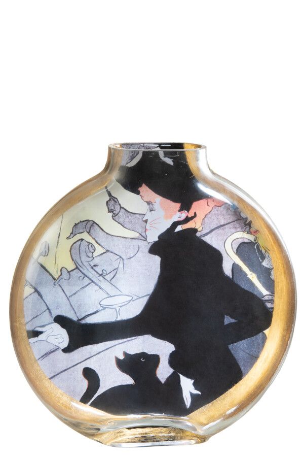 Les Chartistes Vaas Geïnspireerd Door Divan Japonais Groot H 25 x B 5 x L 24,5 cm  (44836)