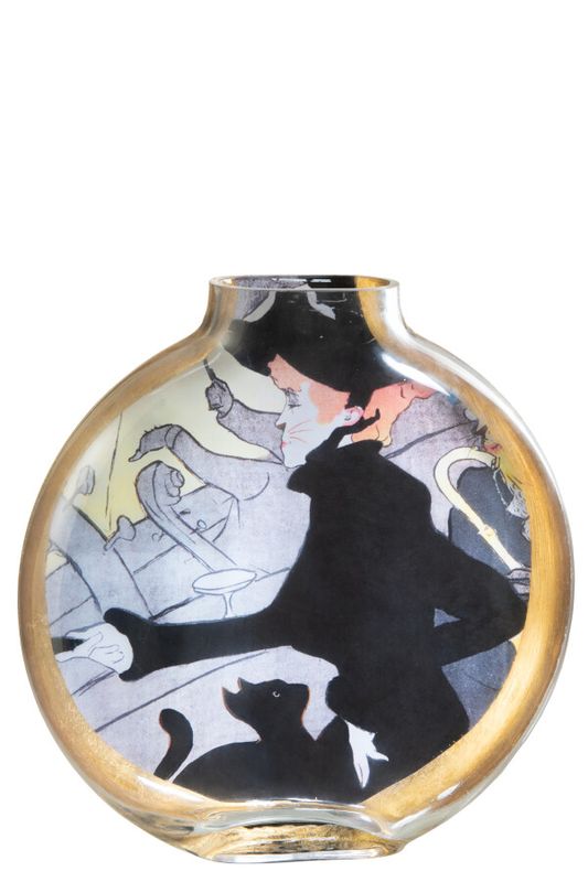 Les Chartistes Vaas Geïnspireerd Door Divan Japonais Groot H 25 x B 5 x L 24,5 cm  (44836)