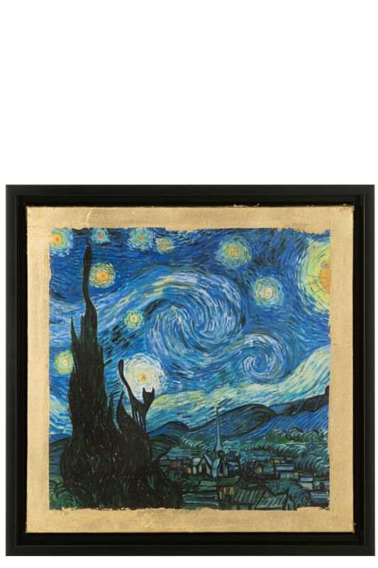 Les Chartistes Afdruk Geïnspireerd Door De Sterrennacht H 34 x B 4 x L 34 cm (44843)