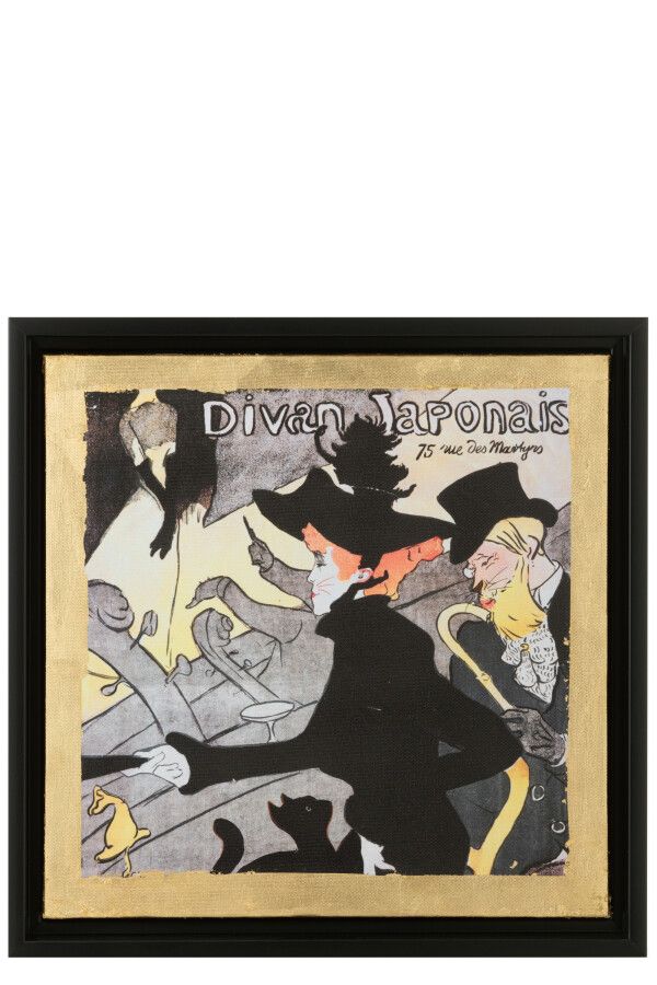 Les Chartistes Afdruk Geïnspireerd Door Divan Japonais H 34 x B 47 x L 34 cm (44846)