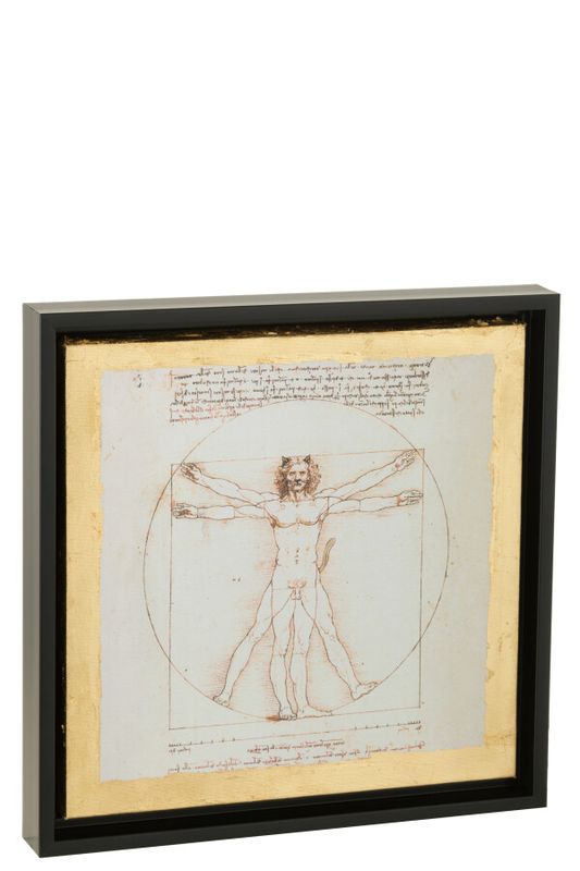 Les Chartistes Afdruk Geïnspireerd Door De Vitruviusman H 34 x B4 x L 34 cm  (44845)