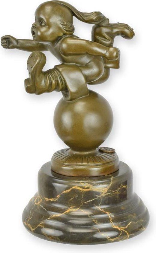 EEN BRONZEN BEELD VAN DUIMPJE H 19,9 x B 11,2 x L 12,6 cm (BX-71)