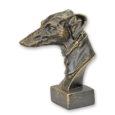 Hond Boekensteun - Gietijzer Beeld H 22 x B 7,6 x L 18,5 cm (JP-68)