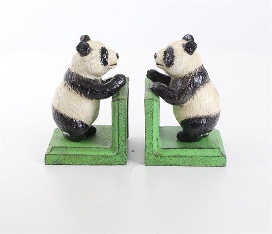 Gietijzeren Boekenhouders - Schattige panda H 13,2 x B 7,9 x L 8,8 cm (NG-90)