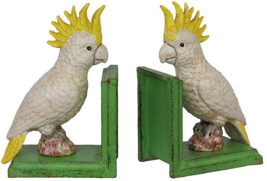 Kaketoe boekensteunen H 17,2 x B 10 x L 13,6 cm (DSNG-83)
