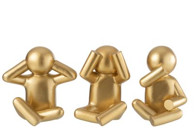 J-Line P&#39;tit Maurice Poly Goud Assortiment Van 3 (26506)