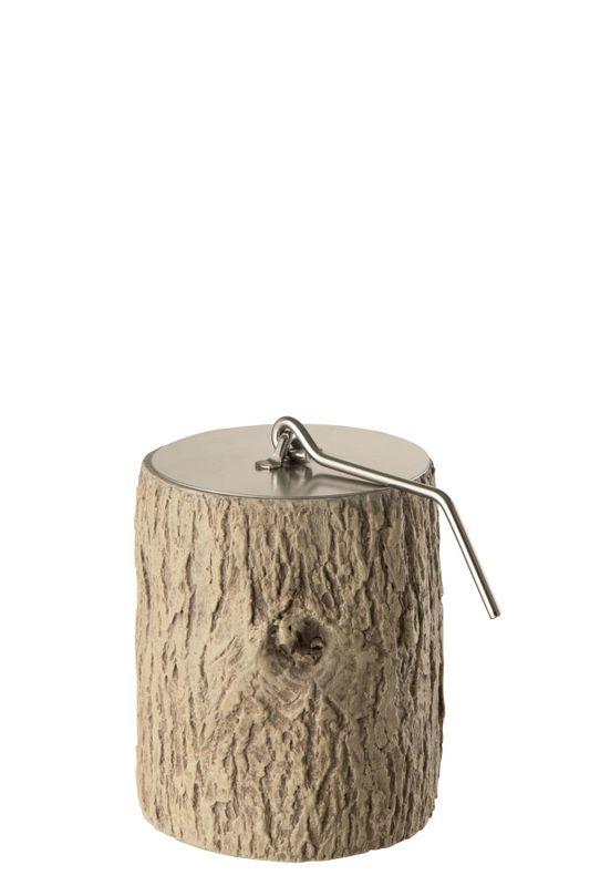 Vuurkorf Trunk Rond Cement Bruin H 12 x B 10 x L 10 cm  (55000)