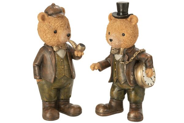 Beer Kleed Steen Meerkleurig Large Assortiment Van 2 H 32 x B 11,5 x L  16 cm (55035)