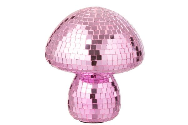 Paddenstoel Spiegel Glas Roze H 23,5 x B 20 x L 20 cm  (55129)