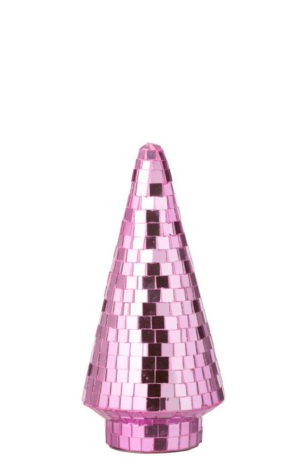 Boom Spiegel Glas Roze Medium H 23 x B 11 x L 11 cm  (55131)