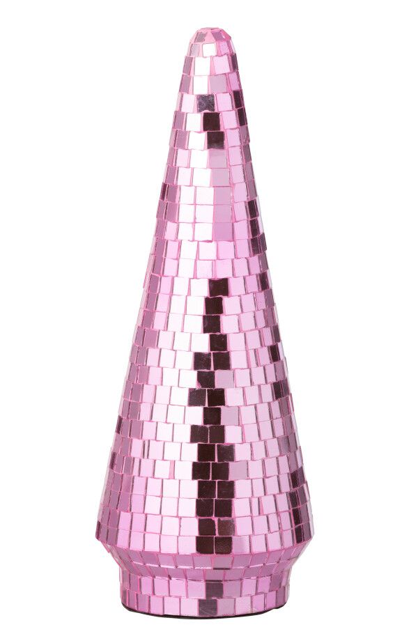 Boom Spiegel Glas Roze Large H 33 x B 12,5 x L 12,5 cm  (55132)