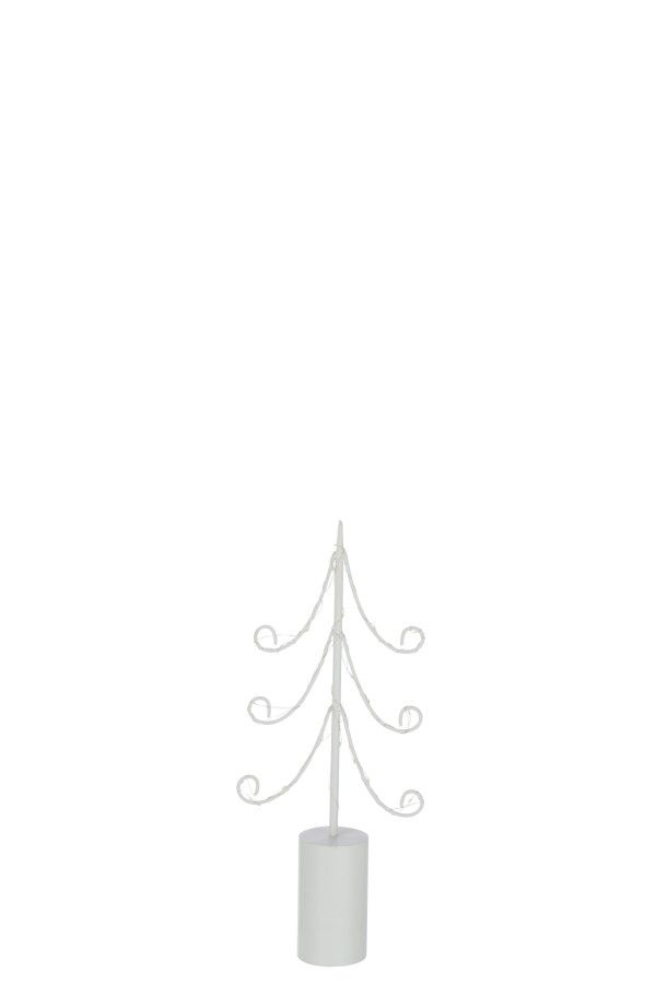 Boom Led Cilindervoet Ijzer Wit Small H 42 x B 6 x L 19 cm (55269)