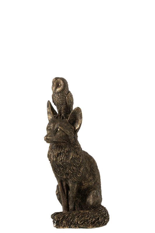 Vos+Uil Polyresin Bronskleurig H 28 x B 12 x L 15 cm  (55330)