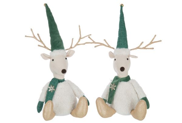 Rendier Zitting Polyester Meerkleurig Assortiment Van 2 H 69 x B 17 x L 20 cm  (55339)