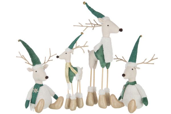 Rendier Standing Polyester Meerkleurig Large H 87 x B 13 x L 33 cm (55341)