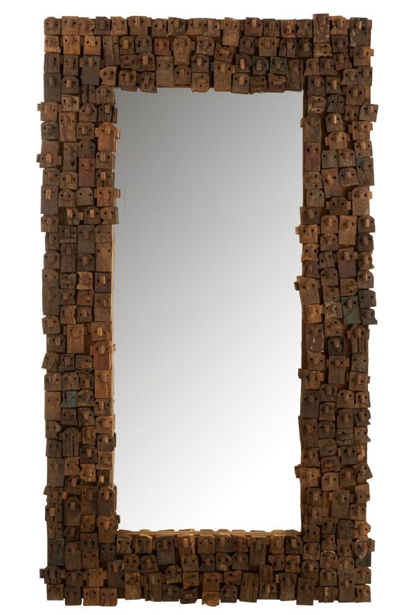 Spiegel Syma Gerecycleerd Hout/Spiegel Naturel Large H 180 x B 8 x L 10 cm  (40973)