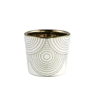 Theelichthouder Vincey wit 9 cm Theelichthouder Vincey wit 9 cm