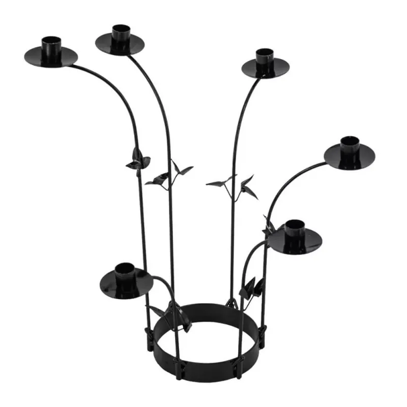 Kolony kaarsenstandaard zwart 46 cm