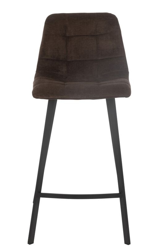 Barstoel Kent Metaal/Polyester Bruin H 95 x B 43 x L 46 cm (46340)