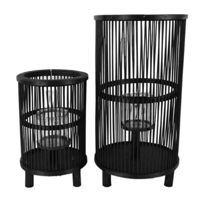 Lantaarn Saigon zwart 41 cm set van 2 Lantaarn Saigon zwart 41 cm set van 2