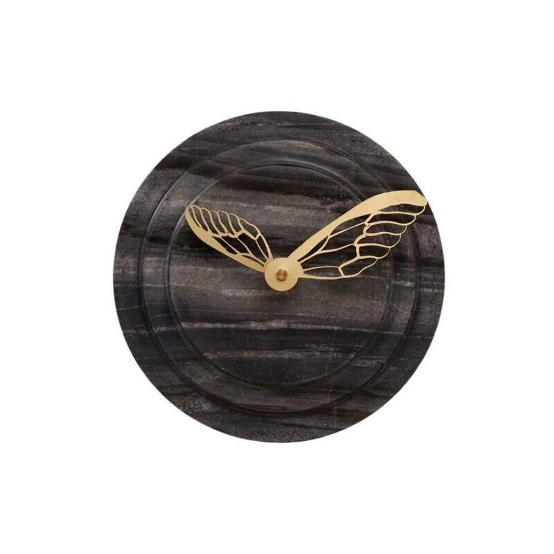Clock Mark ailes de papillon noir 15 cm