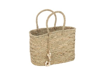 Strandtas Schelpen Jute Naturel Large H 51 X B 25 X L 46 cm (33255)