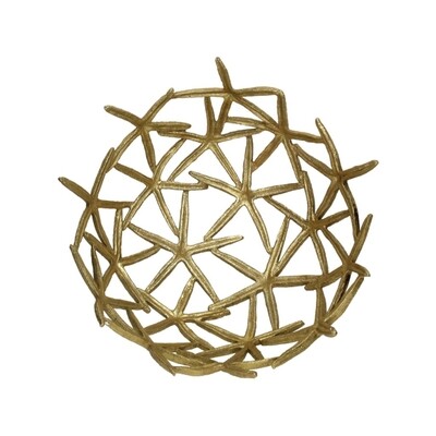 Fruitschaal Seastar Polyresin Gold