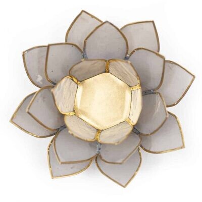 Lotus Sfeerlicht Grijs Goudrand