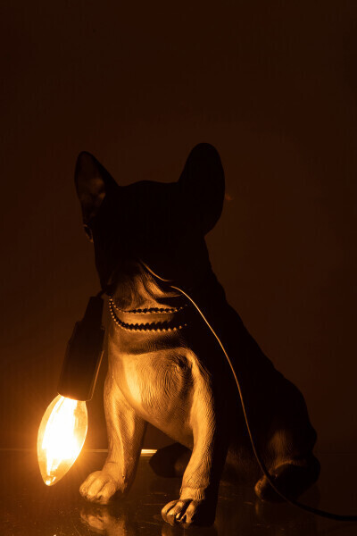 Lamp Bulldog Poly Zwart H 29 X B 15 X L 25cm  (32509)