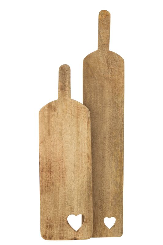 Snijplank Rechthoek Hart Mangohout Large H 2 x B 12 x L 65 cm (40230)