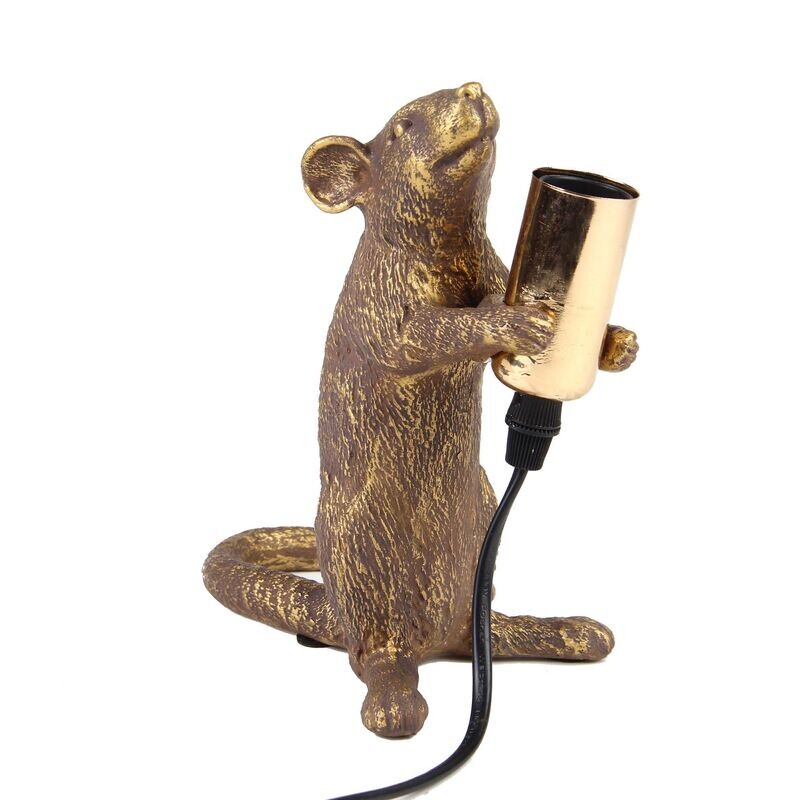 Lampe Souris 18 x 9 x 18 cm Or Antique