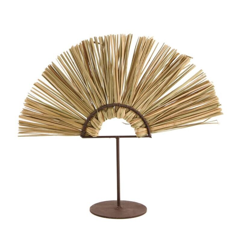 Statue grass on stand 28 x 8 x 26 cm Natural