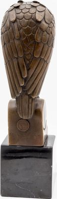Uil - Bronzen Beeld - Art Deco Brons Beeldje - Kunst Sculptuur - Decoratie - 11x7x25 (DSBJ-50)