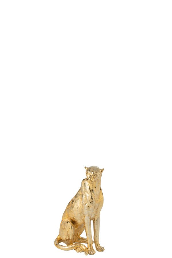 Luipaard Staand Polyresin Goudkleurig Small H 37 x B 169 x L 24 cm  (55317)