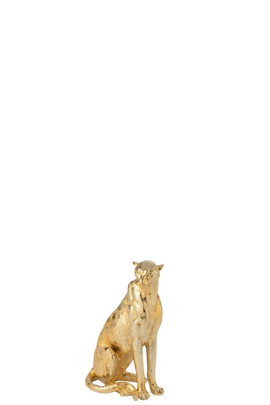 Luipaard Staand Polyresin Goudkleurig Small H 37 x B 169 x L 24 cm  (55317)