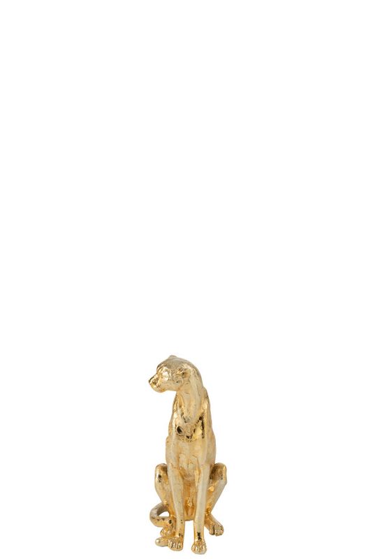 Luipaard Staand Polyresin Goudkleurig Small H 37 x B 169 x L 24 cm  (55317)