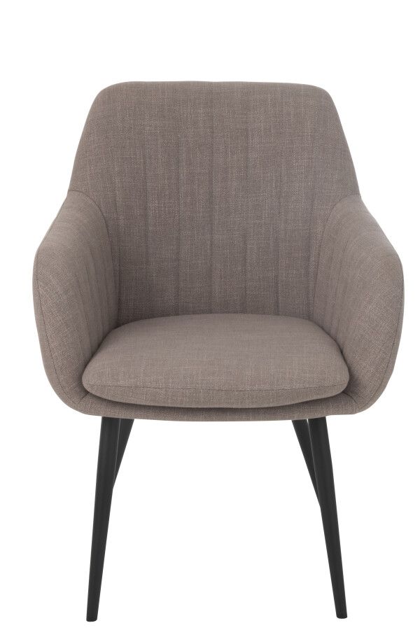 Stoel Miles Staal/Schuim Taupe H 83 x B 65 x L 68 cm  (46309)