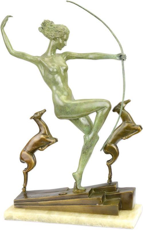 Bronzen beeld - Diana - sculptuur - 36,7 cm hoog (DC-38)
