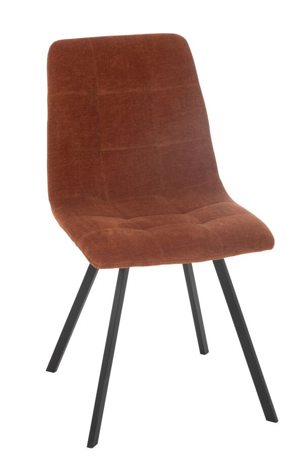 Chaise de salle à manger Clark Métal/Polyester Rouille H 85 x L 45 x P 55 cm (46343)