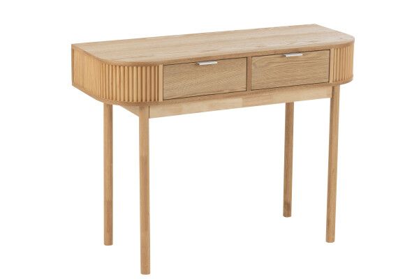 Console Rond Mdf/Dennenhout Naturel H 76 x B 401 x L 100 cm  (50771)