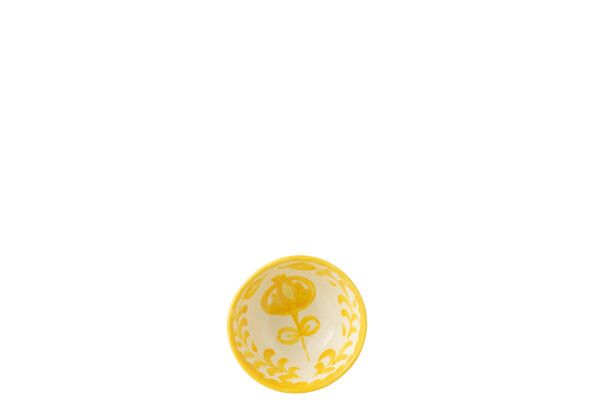 Bowl Granada High Ceramic White/Yellow Small H 6,5 x B 14 x L 14 cm Set van 4 (52064)