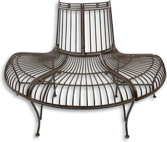 Tuinbank, boombank A BROWN DEMI ROUND IRON TREE BENCH Hoogte: 86 Breedte: 68,5 Lengte: 133,8