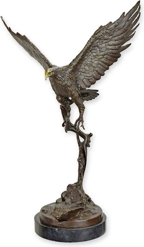 Adelaar - Bronzen Beeld - Roofvogel - 21x32x50 (YY-123)