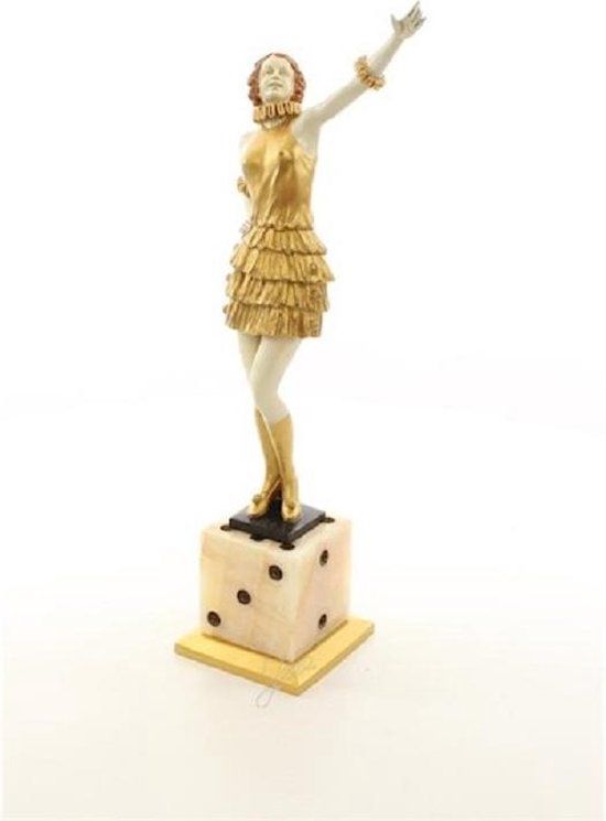 Beeld - Bronzen sculptuur Dansende vrouw - Wit Brons - 43,3 cm hoog (EX-1)