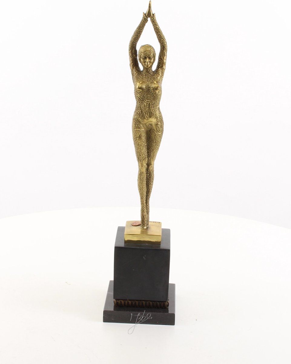 Beeld - Gepolijst bronzen sculptuur - Starfish. Vrouw - 48.6 cm hoog (DC-18)