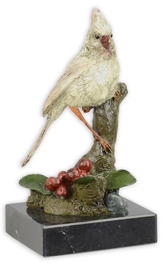 Beeld - Kardinaalachtige Zangvogel - Bronzen beeld - 14,2 cm hoog (BG-1)